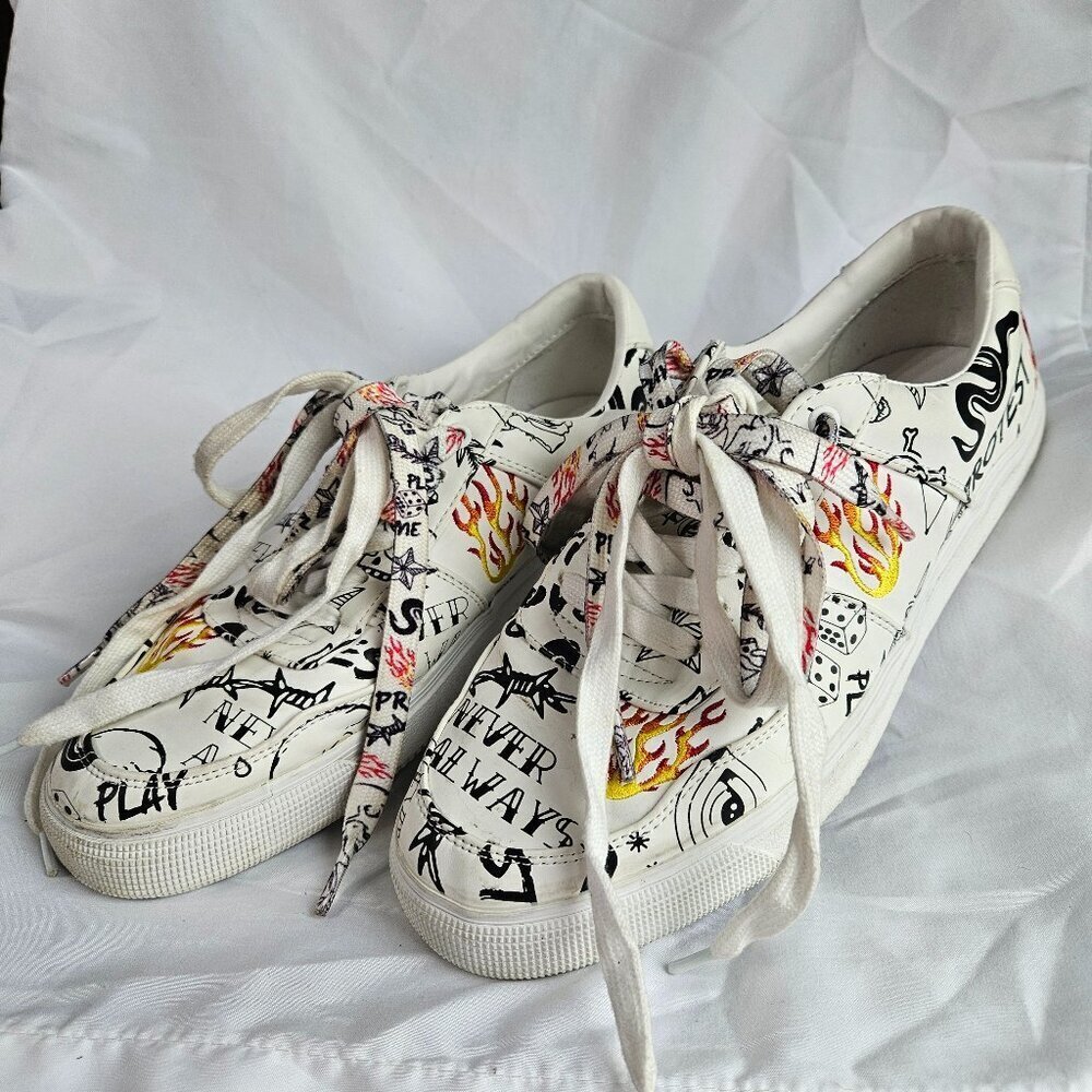 Zara Designer Protest Graffiti Men's Shoes‎